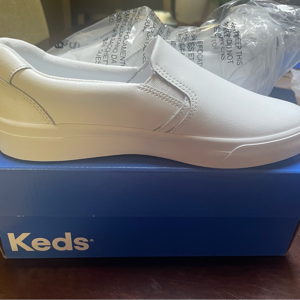 Keds Women's White Slip-On Sneakers “NEW”